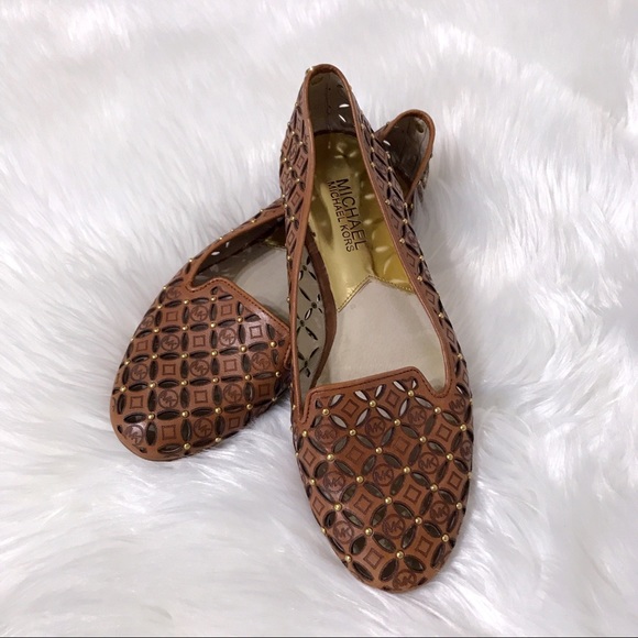 MICHAEL Michael Kors Shoes - Michael Kors Leather Flats-Laser cut  w/studs-5.5M